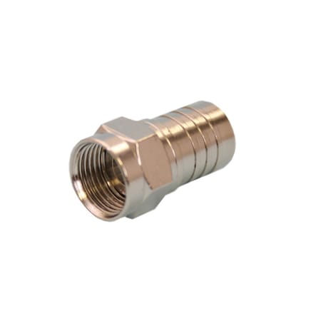 Quest Technology International F (Male) Connectors, 75 Ohm - Crimp-On W/ 1/2'' Ring, Rg-6 Quad CFC-7125